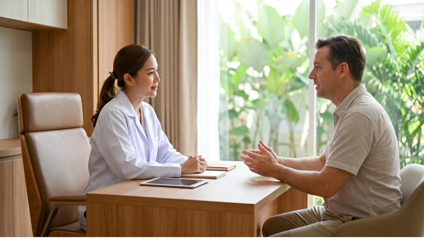 A doctor with a patient