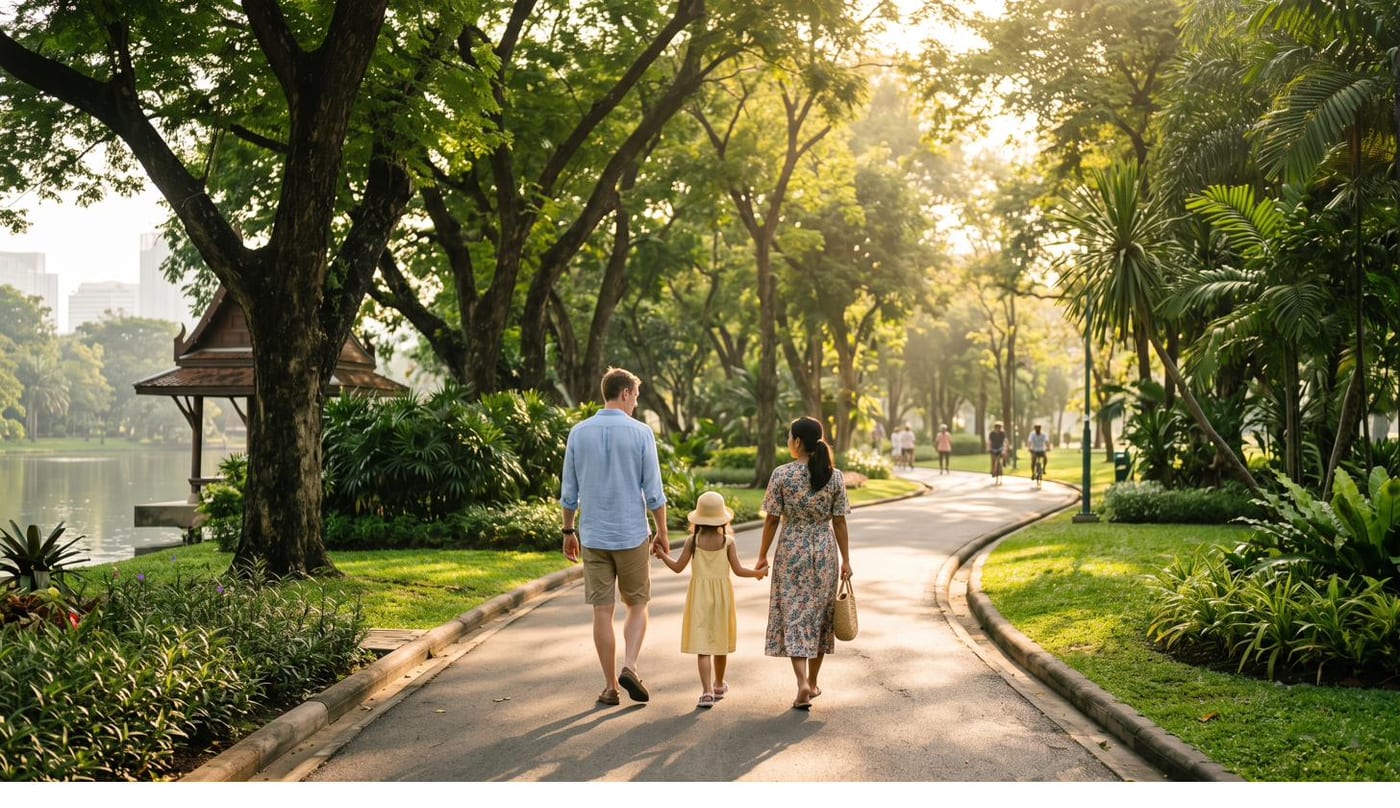 A morning walk in the park